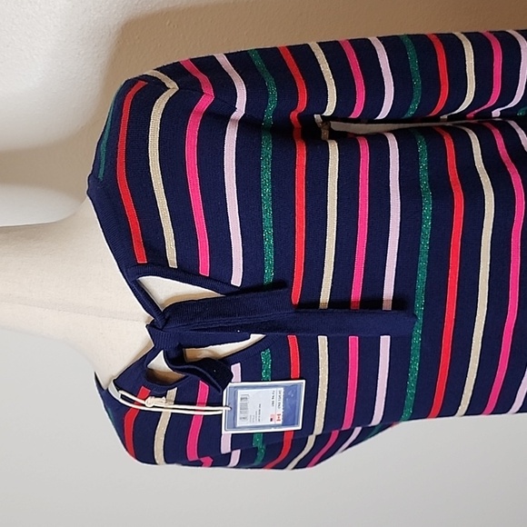 NEW Joules Knitwear Estelle Striped Dress Sweater Youthful Shimmer Spring - Picture 9 of 14